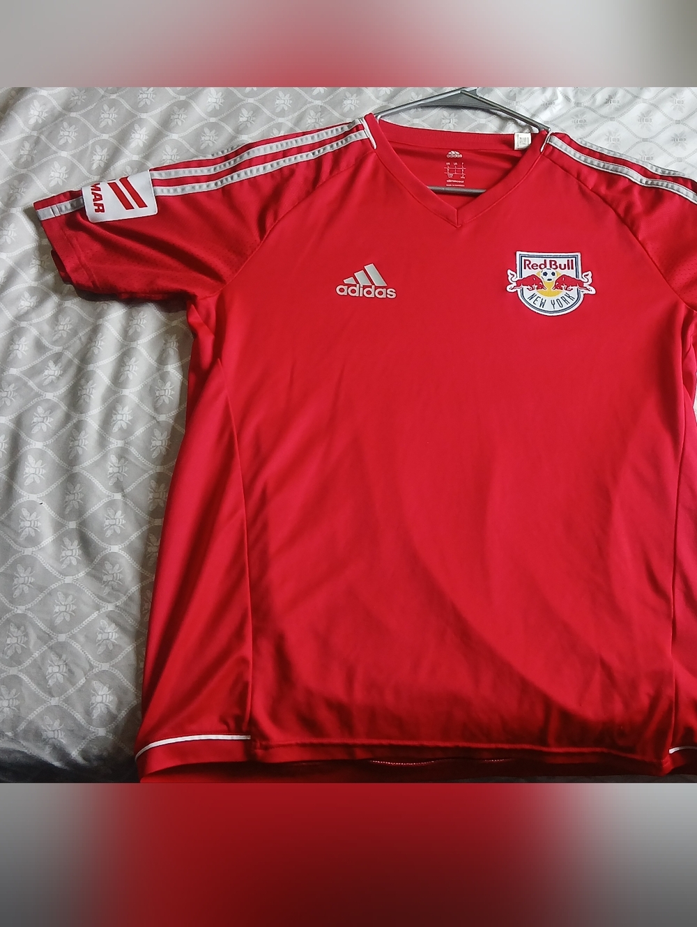 Adidas MLS - New York Red Bulls Soccer Jersey Size Large Authentic